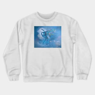 Surrealism-Blue Flamingo Crewneck Sweatshirt